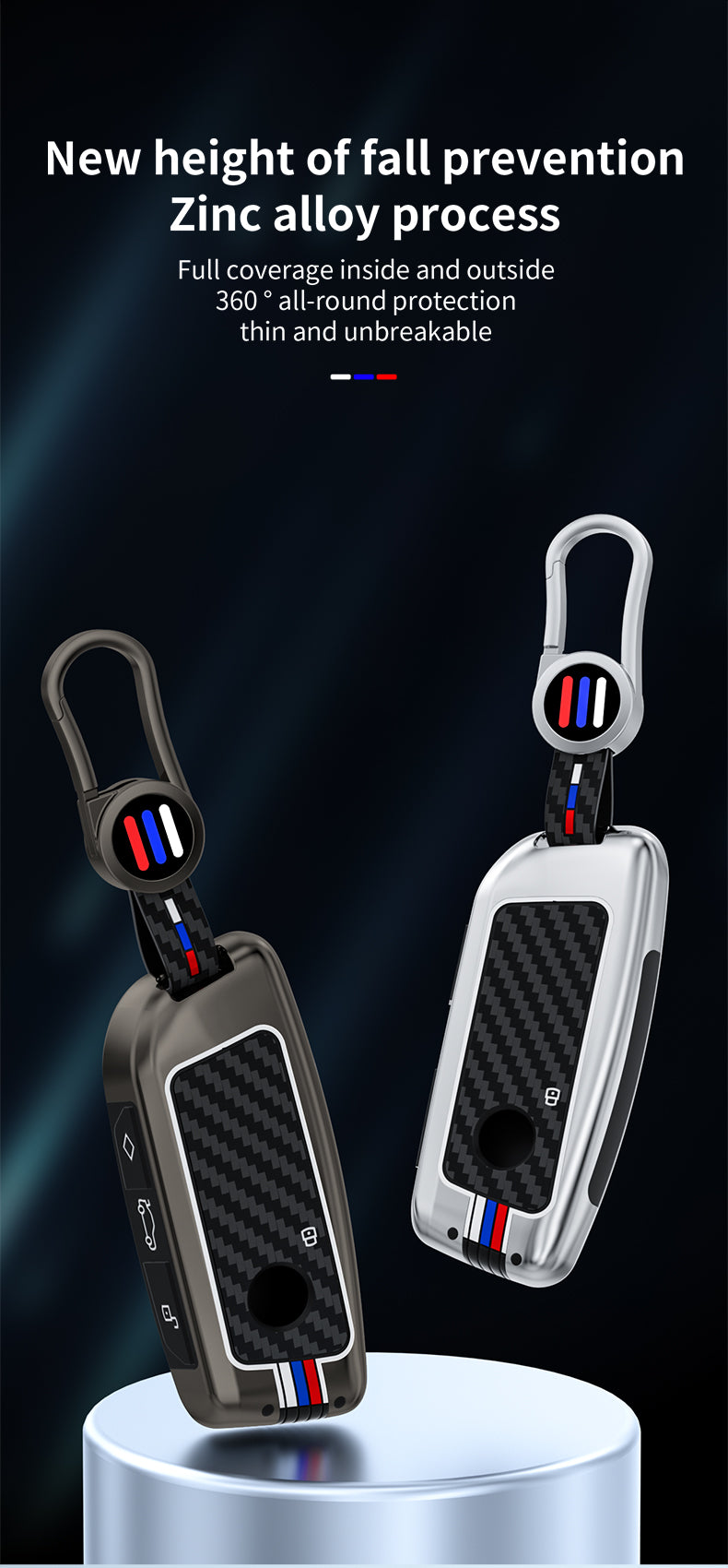 Alloy & Carbon - BMW Compatible Key Fob Cover