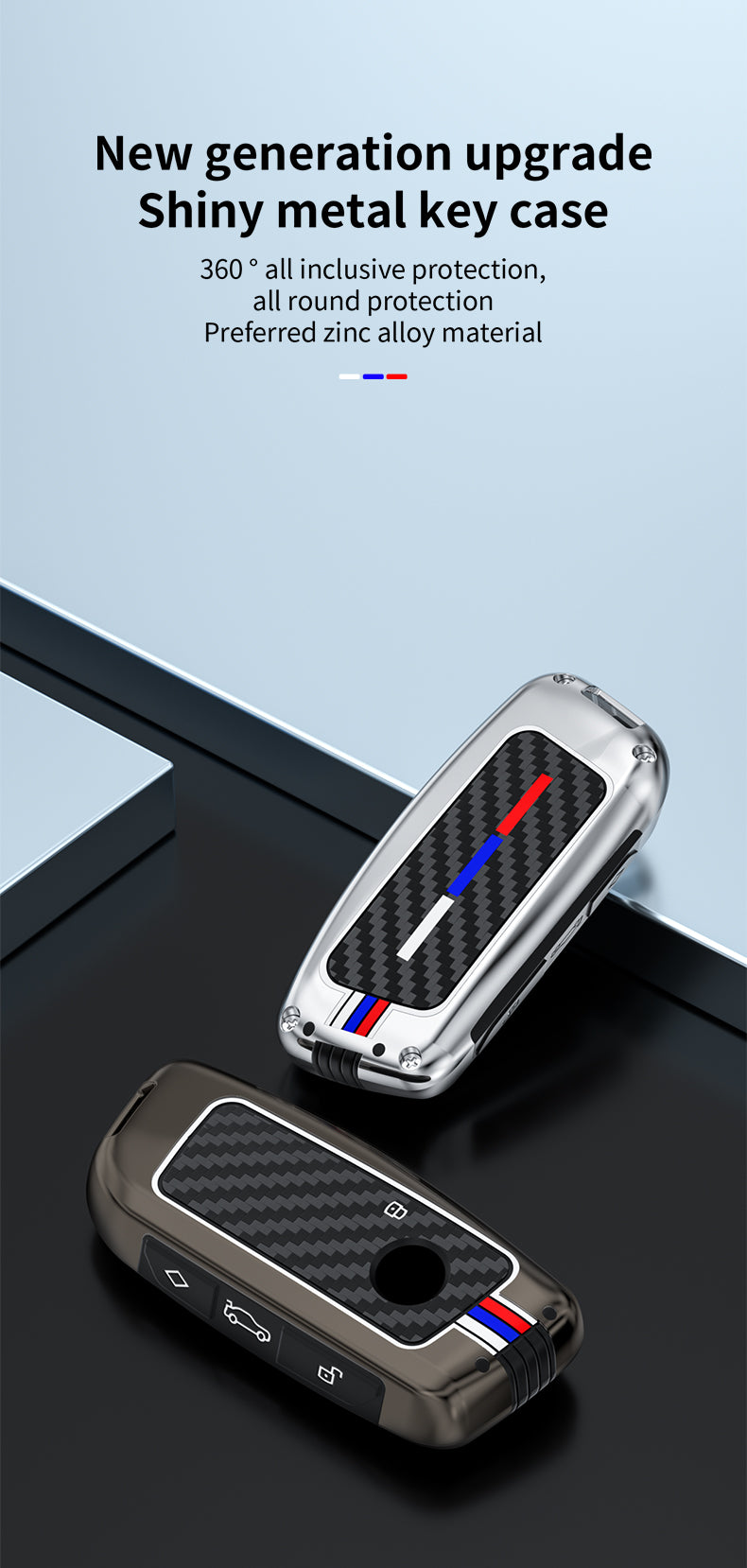 Alloy & Carbon - BMW Compatible Key Fob Cover