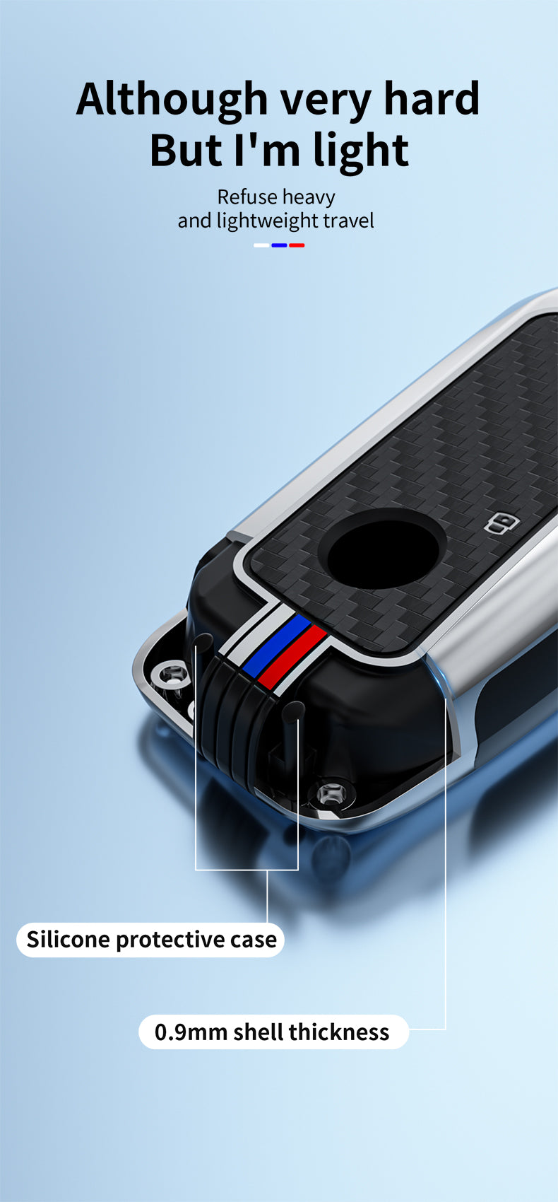 Alloy & Carbon - BMW Compatible Key Fob Cover