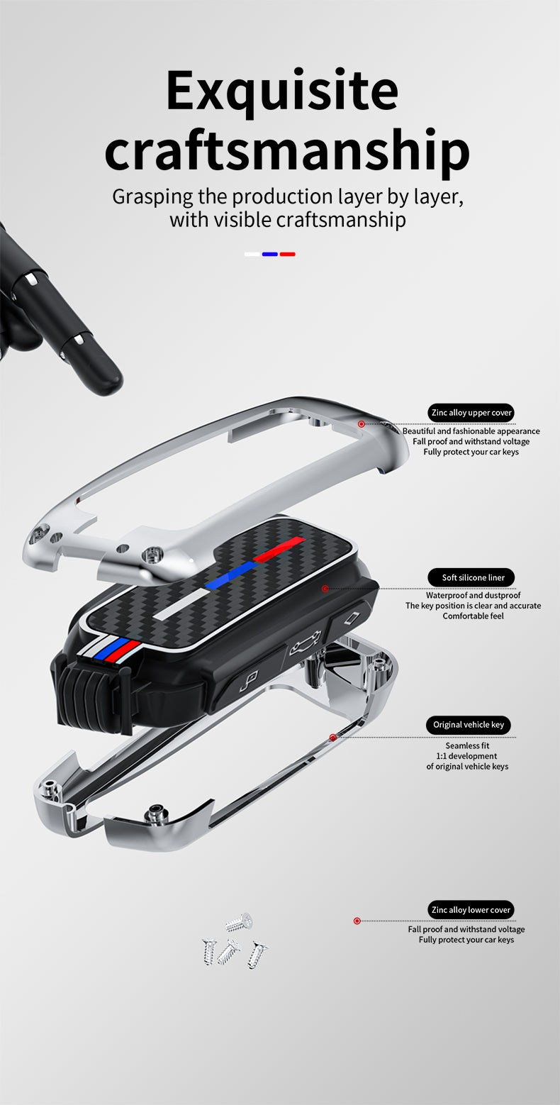 Alloy & Carbon - BMW Compatible Key Fob Cover