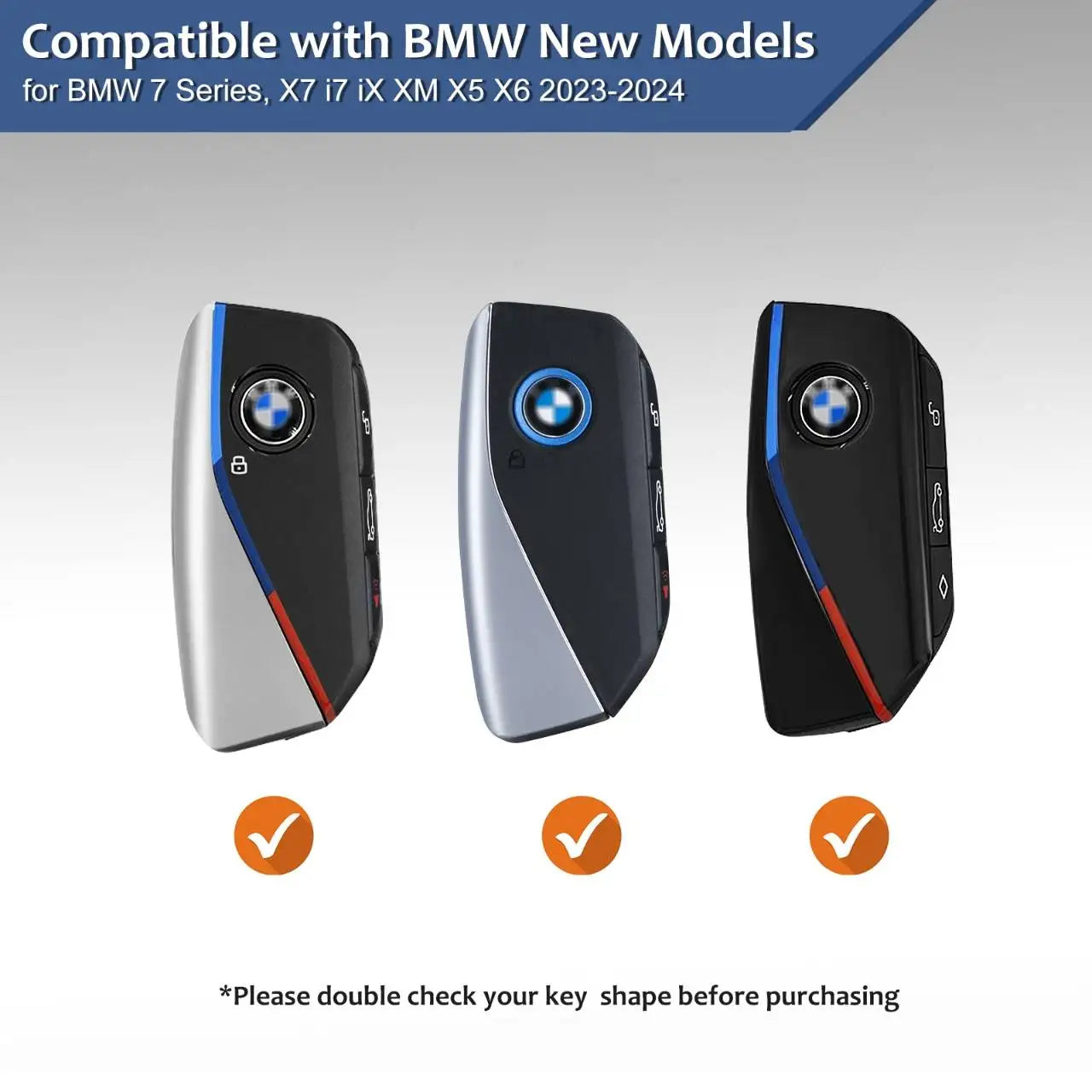 Real Carbon Fiber BMW Compatible Key Fob Cover
