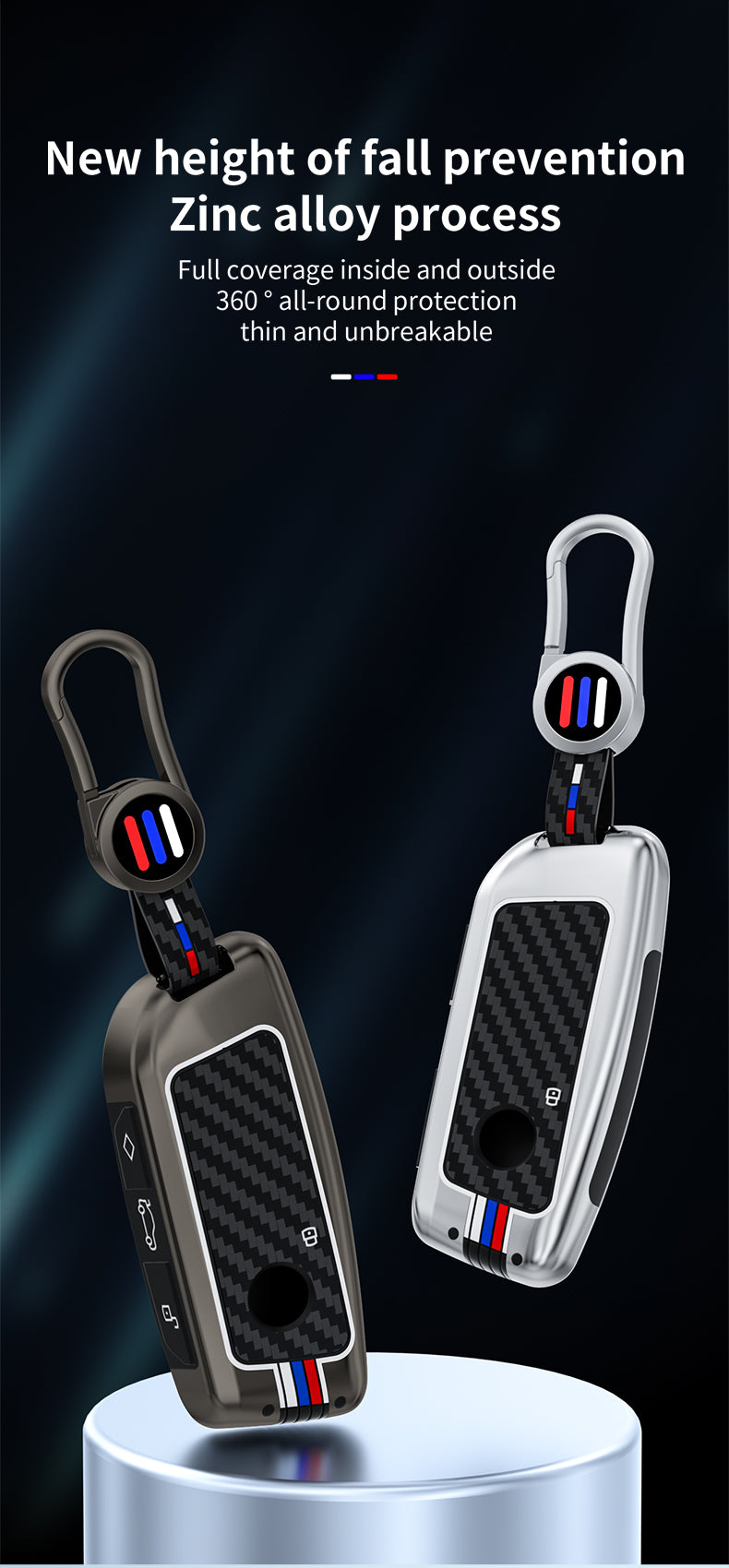 Alloy & Carbon Fiber - BMW Key Fob Cover