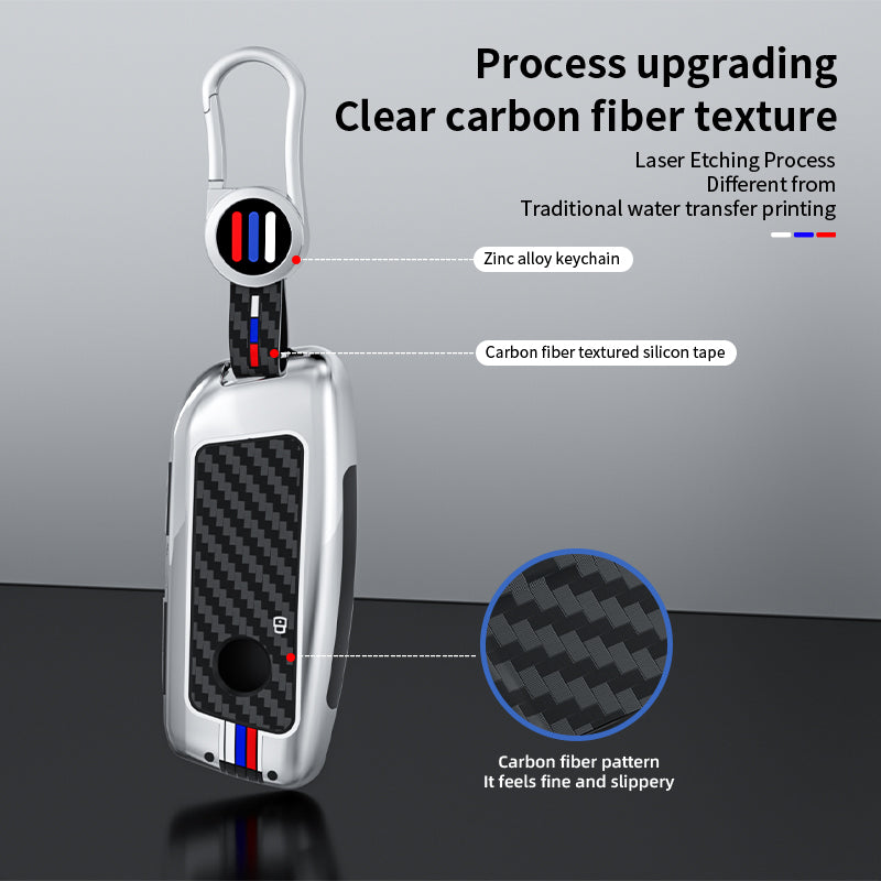 Carbon Fiber Key Cover For BMW Smart Key | 3/4 Button Remote Fob Case, Protective Shell