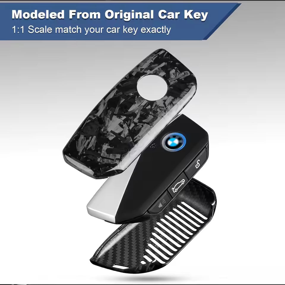 Forged Carbon Signature - BMW Compatible Key Fob Cover